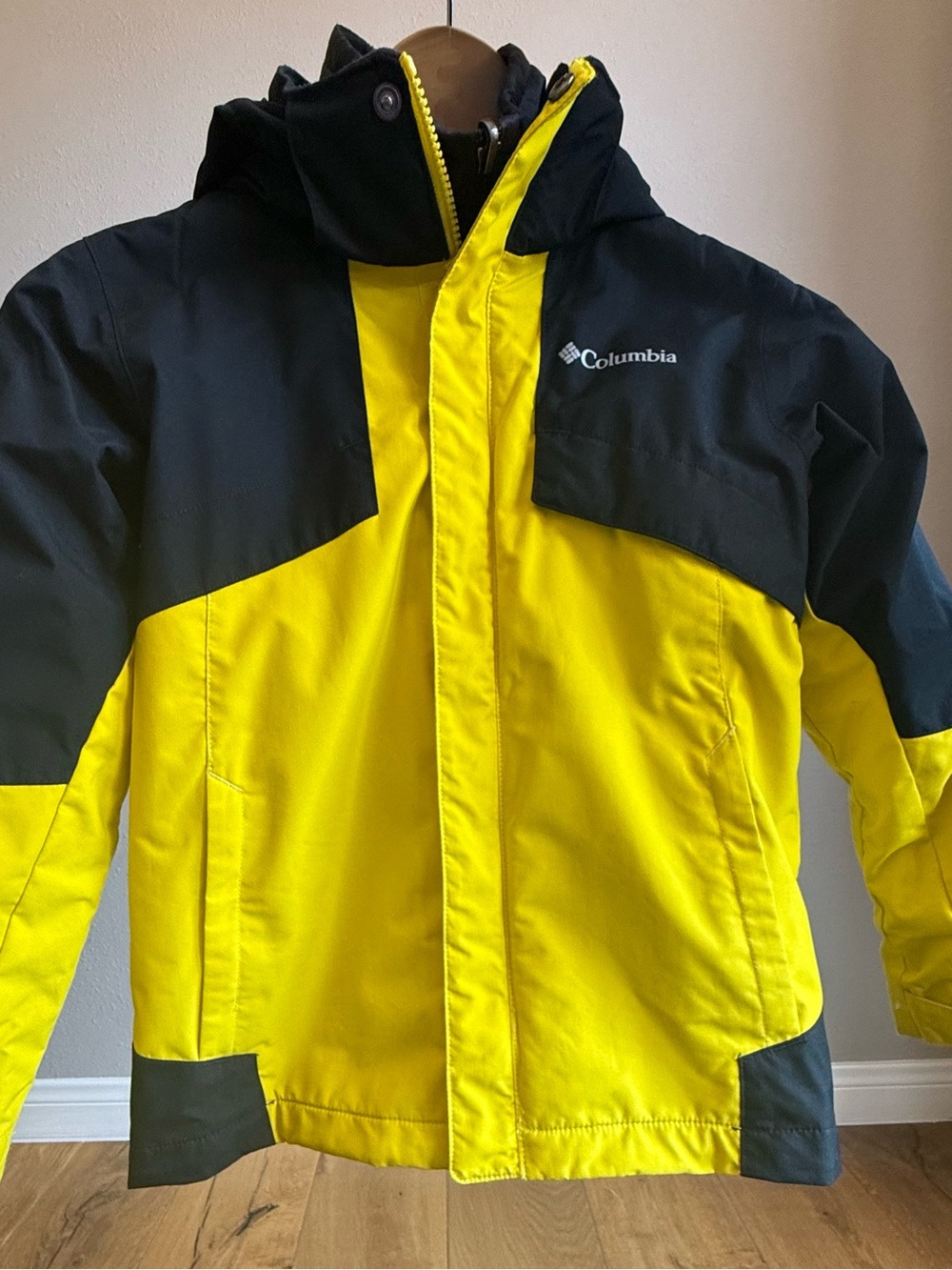 ColumbiaKidss 3-in-1 Fleece Lined Ski Snow Jacket | Yellow/Black | Size S (8)